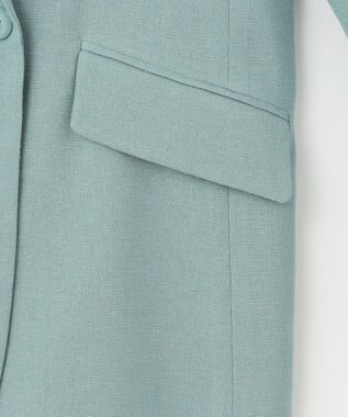 自由区 【ドラマ「明日はもっと いい日になる」着用】【セットアップ対応・接触冷感・洗える】リネンライクシンセティックテーラード ジャケット ライトブルー