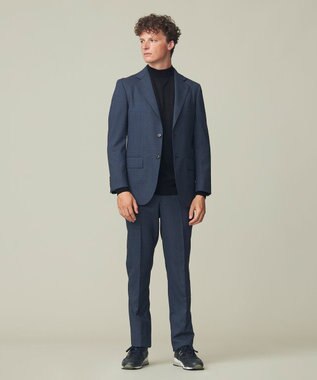 J.PRESS MEN 【WEB限定 / ジャケットインに最適】モックネック ニット ブラック系