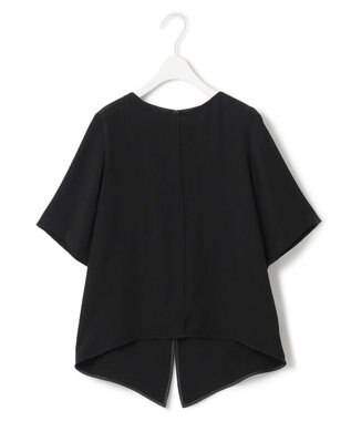 ICB 【UVカット・防シワ・洗える】ライトダブルクロス Tブラウス ブラック系