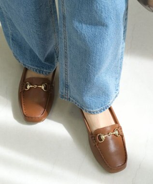 Pointer 本革ビットローファードライビングシューズ ライトブラウン