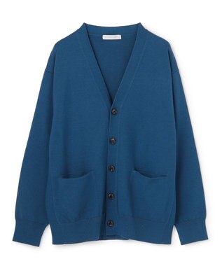 UNFILO MENS 【OCEANS YouTube 掲載/男女兼用】スムースシルキーニット カーディガン ブルー