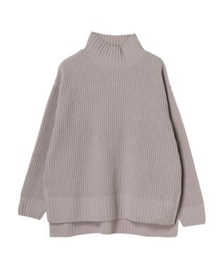 Green Parks ｍｏｋｏモール畦ニット前後差プルオーバー Light Gray