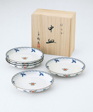 たち吉 【たち吉】はるか 中皿（桐箱入）〈5枚〉 美濃焼 ホワイト系その他