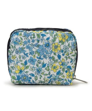 LeSportsac SQUARE COSMETIC/タペストリーフラワーブルー タペストリーフラワーブルー