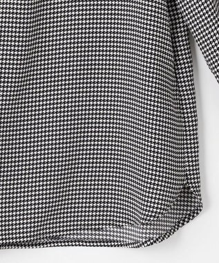 ANY SIS 【洗える】ラッフルボウ ブラウス 長袖 モノトーン千鳥