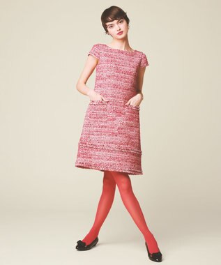 TOCCA CAMELOT TWEED ドレス オールドローズ系