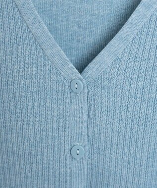 WEGO カラーリブショートカーデ ブルー