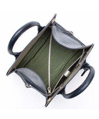 A.D.M.J. 【牛革】クロコ型押しサイドバックルトート25cm(ショルダーストラップ付) MRN