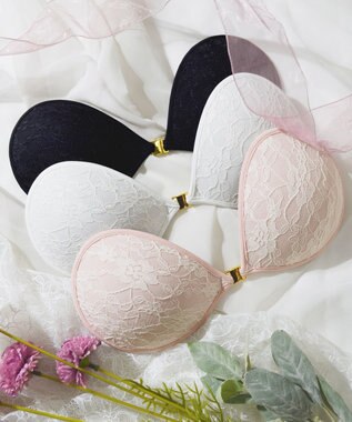 BRADELIS New York 【NuBra / ボリュームアップ】パテッドヌーブラ ベル オーラ  蒸れにくい バックレス コレクション デザインヌーブラ 正規品 ピンク