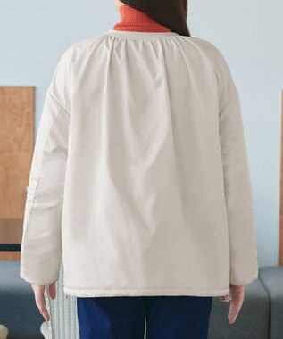 Tiaclasse 【リバーシブル】表裏2WAYベロアキルティングブルゾン オフホワイト