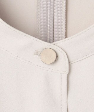 ICB L ストレッチジョーゼット ラッフルディテールブラウス トープ