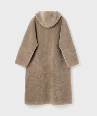 GRACE CONTINENTAL ウールボアムートンフードコート カーキ