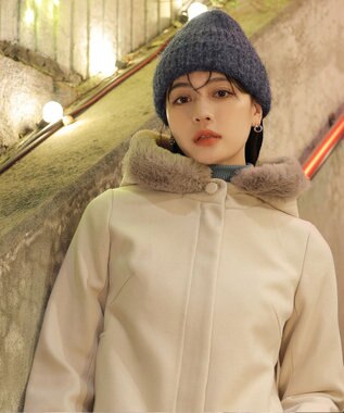 Tiaclasse 【安田美沙子さん着用・ウール混】ニット帽 チャコールグレー