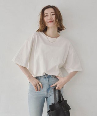 WEGO 【ユニセックス着用ITEM/SMLサイズ展開】コットンクルーネックT（SS） ホワイト