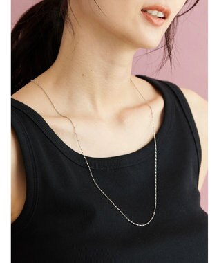 AMERICAN HOLIC ツイストチェーンロングネックレス Silver