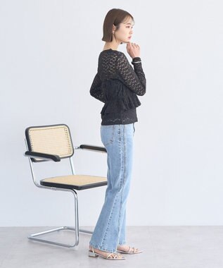 earth music&ecology SET2点カットレースプルオーバー＋ビスチェ Black