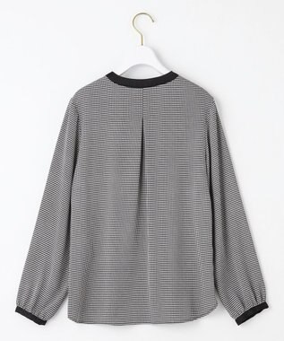 ANY SIS 【洗える】ラッフルボウ ブラウス 長袖 モノトーン千鳥