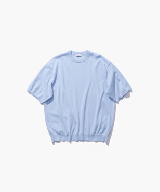 ATON COTTON WASHI KNIT | ハーフスリーブクルーネックセーター - UNISEX
