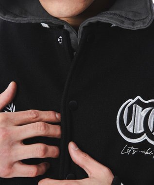 WEGO 【ユニセックス着用ITEM】メルトンワッペンスタジャン ブラック