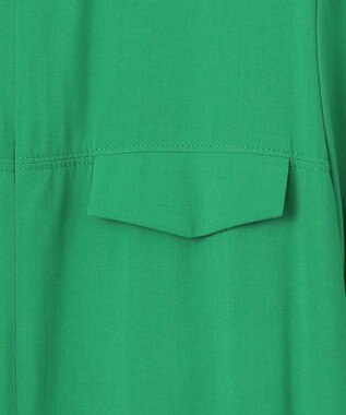 ICB L 【接触冷感・UVカット・洗える】 T/Rドライリネン ワンピース グリーン系