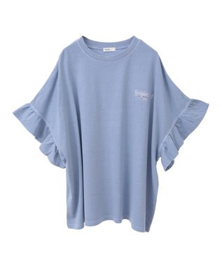 earth music&ecology ピグメントフリルプルオーバー Blue