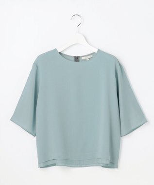 自由区 ストレッチアムンゼン Tブラウス [WEB先行カラー]サックス