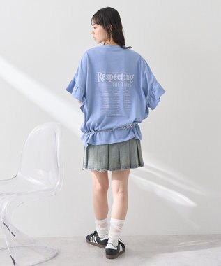 earth music&ecology ピグメントフリルプルオーバー Blue