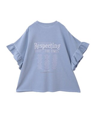 earth music&ecology ピグメントフリルプルオーバー Blue