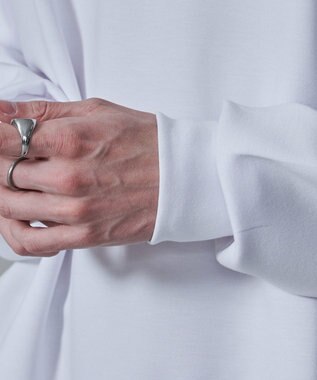 WEGO 【２点セット】アクセ付きフォトグラフィックプルオーバー ホワイト