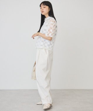 AMERICAN HOLIC アートレース半袖シャツ Off White