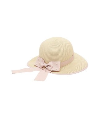 Maison de FLEUR 【手洗い可能】パールリボンスリットハット Pink