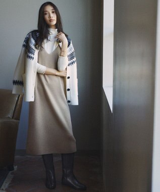 23区 フェアアイル カーディガン アイボリー系