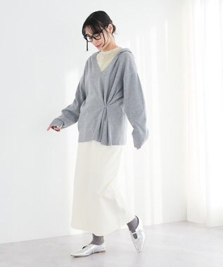 CRAFT STANDARD BOUTIQUE フクレジャカードIラインスカート Ivory