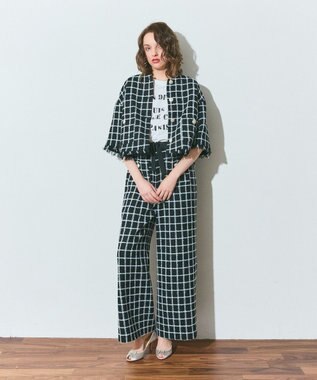 GRACE CONTINENTAL ツイードイージーパンツ ブラック