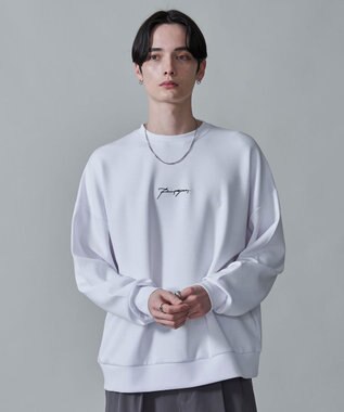 WEGO 【２点セット】アクセ付きフォトグラフィックプルオーバー ホワイト