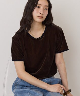AMERICAN HOLIC シアーベロア配色プルオーバー
