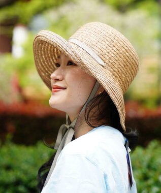 石田製帽 ペーパーブレード 3WAY ソフトセーラハット(汚れ防止テープ付き）〈折り畳めるサイズ調整可〉 ベージュ