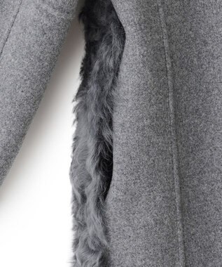 BEIGE， DANDEL / ミドル丈ムートンコート Md Gray