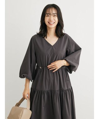 Green Parks ・ＥＬＥＮＣＡＲＥ　ＤＵＥ　ドロストティアードワンピース Charcoal Gray