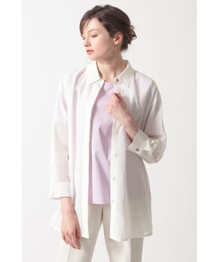 DAKS バックドローストリング コットンシャツ ホワイト