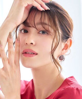 Tiaclasse スフィアーアクリル＋サークルピアス シルバー×ブラウン