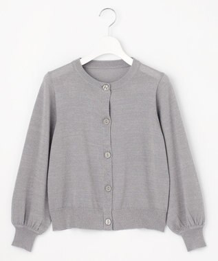 Feroux 【洗える】ラメニットカーディガン ライトグレー系