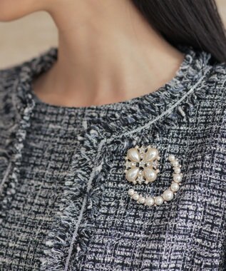 組曲 【好評につき追加販売・2セット】パールビジュー ブローチ ゴールド系