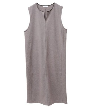 Green Parks 柄圧縮ポンチキーネックジャンスカ Brown