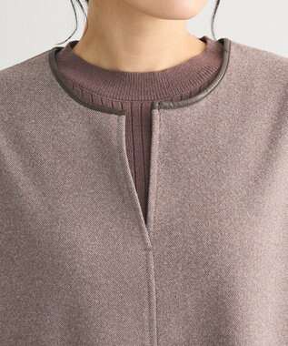 Green Parks 柄圧縮ポンチキーネックジャンスカ Brown