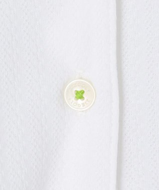 23区GOLF 【WOMEN】【UVケア】ストレッチタックジャガード 半袖シャツ 通気性に優れて涼やか！ ホワイト系