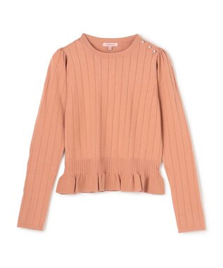 TOCCA IN ROMANCE ペプラム ニットプルオーバー ピンク系