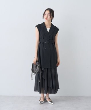 earth music&ecology ショートジレンチ Black
