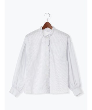 Te chichi パターンアソートスタンドフリルブラウス オフホワイト