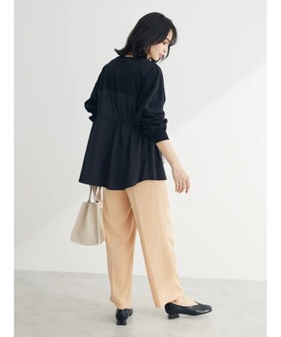 Green Parks ドロストドッキング長袖プルオーバー Black